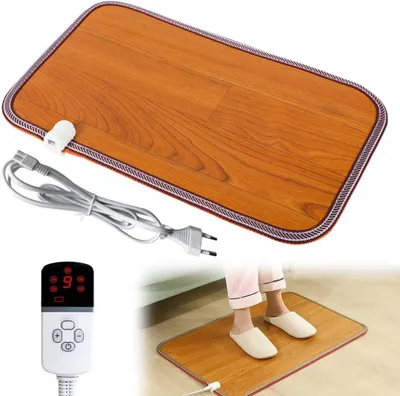 Productafbeelding van Verwarmingsmat voor de voeten, 50 x 30 cm, elektrische voetenwarmer met thermostaat, elektrische verwarmingsmat voor kantoor en thuis