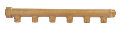 Immagine prodotto di SOMATHERM FOR YOU - Collettore in ottone - 6 uscite maschio 15/21 - Ingresso femmina 20/27 - Uscita maschio 20/27