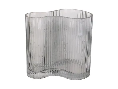Produktbild von Present Time - Vase Allure Wave - Grau - 18,5x12x18 cm