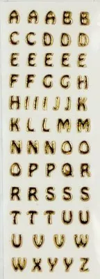 Produktbild von Wachsbuchstaben Set (A-Z sortiert) Gold 8 mm, zum Verzieren von Kerzen