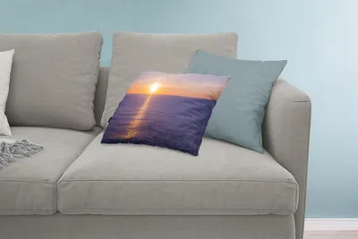 Produktbild von MuchoWow® Zierkissen Sofakissen Wohnzimmer Dekokissen 60x40 cm Frankreich - Meer - Sonne - Kopfkissen - Polster mit Foto