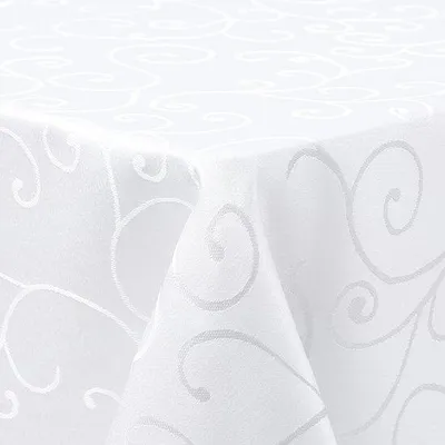 Produktbild von Rechteckiges Polyester-Tafelkleed 130x130cm weiß waschbar vuilafstotend