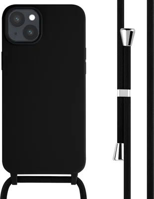 Immagine prodotto di Custodia in silicone imoshion con cinturino iPhone 15 Plus - Nero
