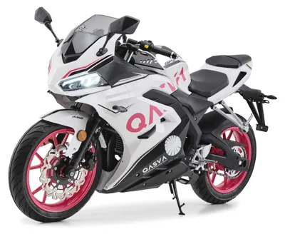 Produktbild von Motorrad 125 ccm QASVA GP2 96 km/h 14,4 PS ABS Euro 5+ Weiß/Pink