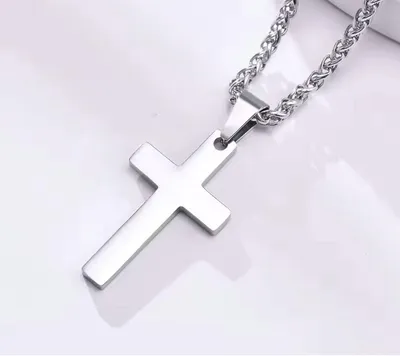 Produktbild von CHPN - Halskette mit Kreuz - Halskette mit Kreuz darauf - Silberfarben - Kreuz - Treu - Trendige Halskette - Halskette - Geschenk - Kette - Uni