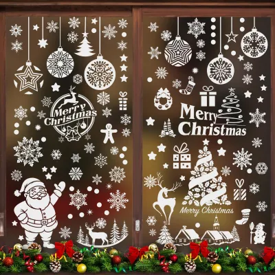 Fensteraufkleber Weihnachtsmann, 9 Stück, Weihnachtsdeko