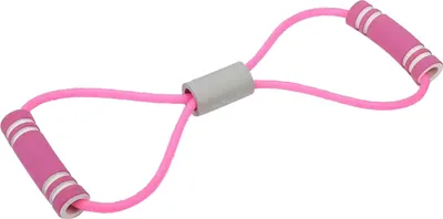 Immagine prodotto di Fascia elastica a forma di 8, attrezzo regolabile per l'allenamento di braccia e spalle, rosa