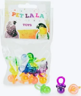 Produktbild von Papageien-Schnuller Set 12 Stück - Bunte Spielzeuge Für Papageien Und Wellensittiche