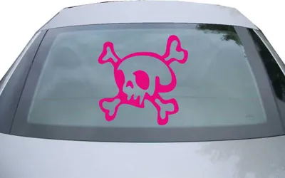 Produktbild von Indigos UG - Aufkleber Heckscheibe & Motorklappe DE6442 - pink - 600x597 mm - Skull - Auto Scheiben Fenster Heckklappe Tuning Racing JDM - Die cut