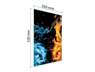 Produktbild von Glasschneidebrett 35x52 FEUER