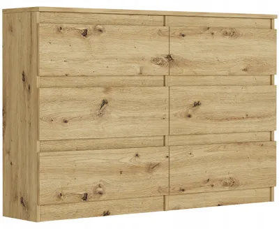 Obrázek produktu pro Komoda 120 cm 6 zásuvek skříňka FRAMIRE R-120 artisan