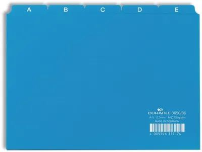 Produktbild von Leitregister A-Z A5quer PP 25-teilig blau Packung mit 25 Stück