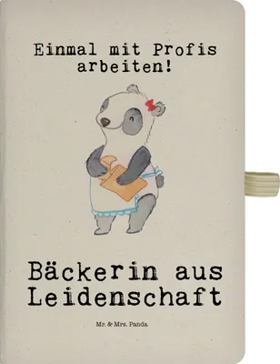 Produktbild von Mr. & Mrs. Panda Journal Bäckerin Leidenschaft - Transparent - Geschenk, Notizbuch A5, Backstube, Adressbuch, Kladde, Bäckerei, Reisetagebuch, Spruch, Lustig