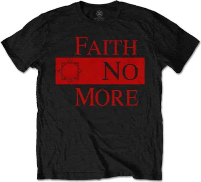 Imagen del producto de Camiseta negra con el nuevo logo clásico de Faith No More, con una estrella