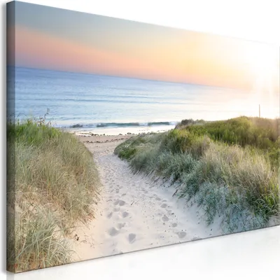 Image de Tableau mural Mega XXXL Plage Mer 250x125 cm Impression artistique en un seul morceau au format XXL à monter soi-même Tableaux sur toile Tableaux modernes Décoration murale DIY Décoration d'intérieur Paysage Nature c-A-0049-ak-g