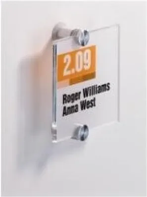 Produktbild von DURABLE Türschild CRYSTAL SIGN® 105x105 mm, 482019 transparent
