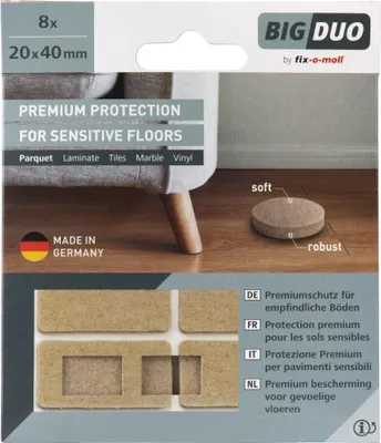 Produktbild von Big-Duo Parkettgleiter 20 x 40mm fix-o-moll