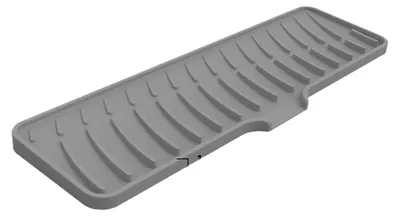 Silikon-Abwaschmatte, rutschfest, 60 cm, grau, für Arbeitsplatten