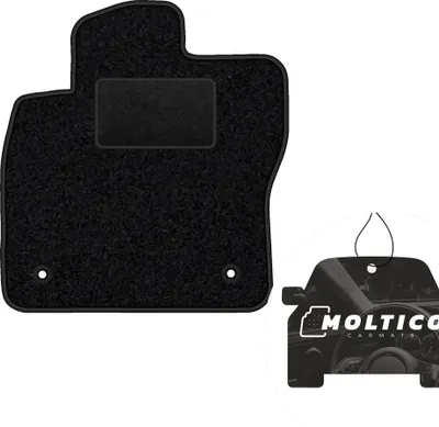 Produktbild von moto-MOLTICO Fahrer Fußmatte Auto Velours Fahrerseite Autoteppiche Schwarz Fahrermatte 1-teilig passend für VW Touran ab 2015
