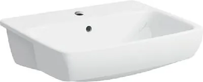 Produktbild von Geberit Selnova Square - Handwaschbecken 550x440 mm, mit 1 Hahnloch, mit Überlauf, Weiß 501.467.00.7