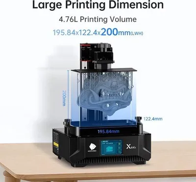 Zdjęcie produktu dla Drukarka 3D – żywica – 4,7 litra – dla początkujących i zaawansowanych – czarna