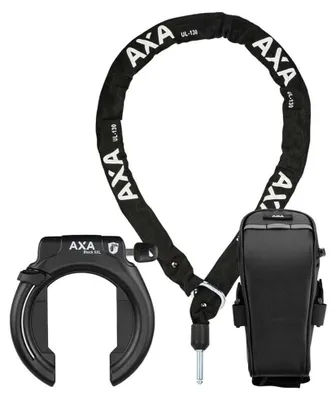 Produktbild von AXA Block XXL Rahmenschloss AZ + ULC 130 Plug-In Chain + Satteltasche