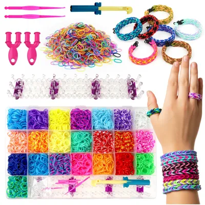Obrázek produktu pro GUMOVÉ PÁSKY NA VÝROBU NÁRAMKŮ MEGA DIY SET pro děti XXL 6800 DÁREK