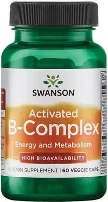 Productafbeelding van SWANSON | Geactiveerd B-complex, hoge potentie en biologische beschikbaarheid, 430 mg