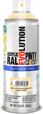 Immagine prodotto di Vernice a spruzzo Pintyplus Evolution RAL 1015 400 ml a base d'acqua Avorio chiaro