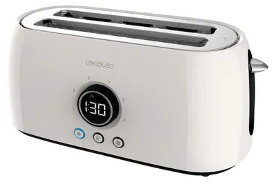 Digitaler Toaster 1500 W, 2 extra breite Schlitze, 6 Stufen, beige