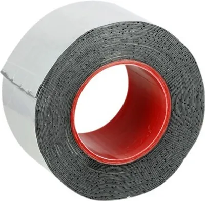 Zdjęcie produktu dla Taśma aluminiowa z butylkauczuku, 10 metrów x 50 mm. Taśma uszczelniająca z aluminium i butylkauczuku. Taśma Alubutyl. Taśma uszczelniająca Flashband