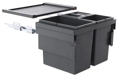 Zdjęcie produktu dla Kosz na śmieci Hailo 3608631 CS Slide Cargo Synchro 54 litry