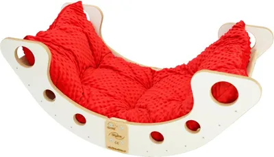 Immagine prodotto di Altalena Montessori in legno per bambini con cuscino, pieghevole, solida, lucida