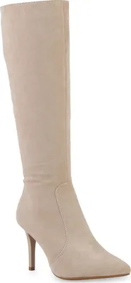 Produktbild von VAN HILL Damen Klassische Stiefel Spitze Stiletto Absatz-Schuhe 840775, Farbe: Beige Velours, Größe: 37