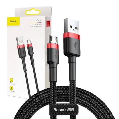Produktbild von Baseus Cafule, 3 m, USB A, Micro-USB A, USB 2.0, Schwarz