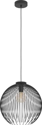 Produktbild von EGLO Hängelampe Venezuela, Pendelleuchte über Esstisch, runde Esszimmerlampe aus Metall in Schwarz, Hängeleuchte mit E27 Fassung, Ø 40 cm