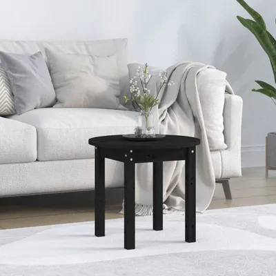 Produktbild von "Rabatt" Couchtisch modern - Wohnzimmertisch - Einfache Montage - Schwarz Ø 45x40 cm Massivholz Kiefer - Kaffeetisch CC21950
