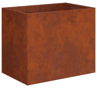 Image de vidaXL Jardinière d'extérieur, aspect rouille, 60 x 40 x 50 cm, acier résistant aux intempéries