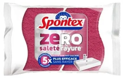 Produktbild von Spontex - Zero Bad-Schwamm – 2 Schwämme, 5 mal effektiver ohne Kratzer – Anti-Ka