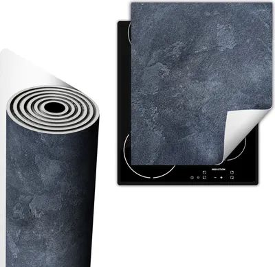 Image de Plaque de recouvrement pour cuisinière 45x52 cm Couverture de plaque vitrocéramique Tapis antidérapant Enroulable, Ardoise