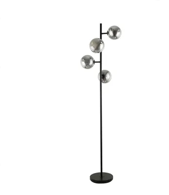 Produktbild von HOME DELUXE Stehlampe aus Glas VIOLA - Rauchgrau | Standlampe Standleuchte Bodenlampe