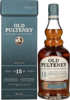 Produktbild von Old Pulteney 15 Single Malt Whisky 70cl. Whisky Schottland 70.00 cl 46.0 %