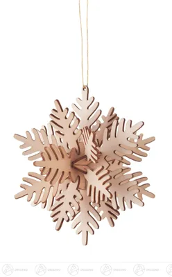 Immagine prodotto di Decorazione natalizia per alberi, forma di fiocco di neve. Dimensioni: 7 cm x 7 cm x 7 cm. Nuovo