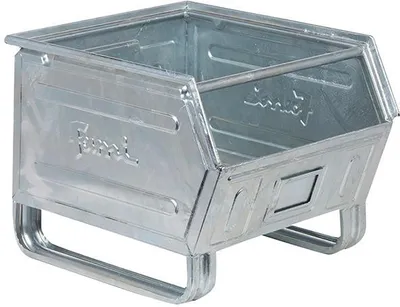 Produktbild von STAHLBEHÄLTER mm B=450 T=700 H=390 Gr.5 Verzinkt, Ausführung:1 Tragestab, auf Kufen, Farbe:verzinkt, Loch-Ø:nv, BxTxH:450 x 520 x 390 mm, Maße LxBxH (außen):nv, Maße LxBxH:nv