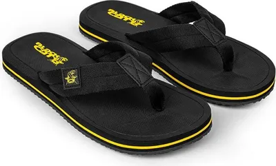 Produktbild von Black Cat Flip-Flops Slippers (Black/Yellow) Größe 45