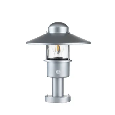 Produktbild von Elstead Klampenborg Außen-Stehleuchte Sensor E27 32cm Silber IP44