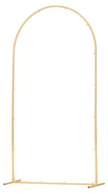 Produktbild von Hochzeitsbogen, 2,2 x 1,2 m, Hintergrund Ständer, 1 Set goldfarbener Metallbogen, Traubogen, Ballonbogen für Hochzeiten, Geburtstagsfeiern