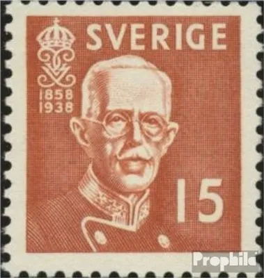 Produktbild von Briefmarken Schweden 1938 Mi 251B postfrisch König Gustaf V