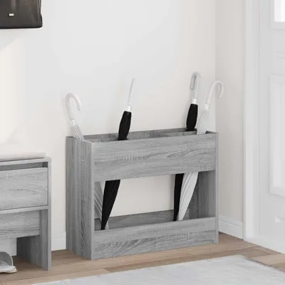 Produktbild von "Schlussverkauf" Sonnenschirmhalter 1 pc - Holzregenschirmständer - Graues Sonoma 65x24x50 cm Holzwerkstoff C17225