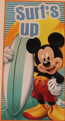 Produktbild von Disney Strandtuch Badetuch Handtuch Mickey Maus "Surf's up", 70 x 140 cm, 100% Baumwolle